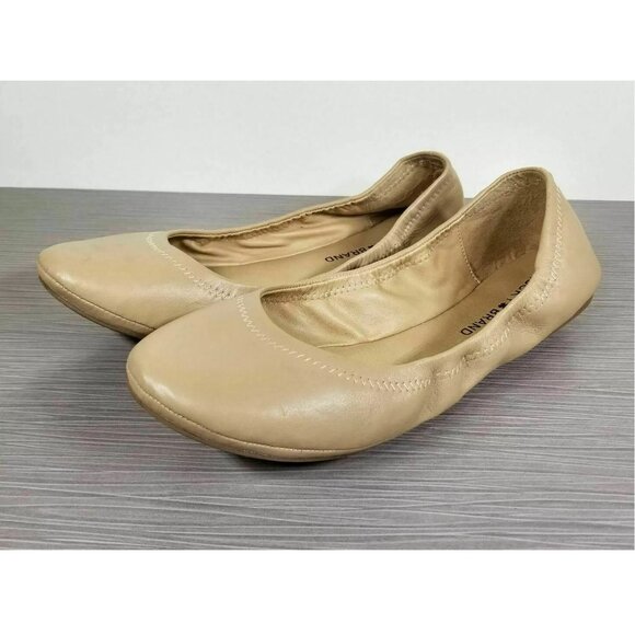 Lucky Brand Emmie Ballet Flat, Tan Leather, Womens Sizes 6.5 & 8.5 - Picture 3 of 8